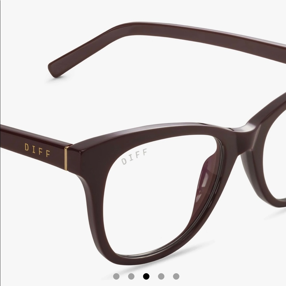 Brand new DIFF eyewear with blue blocker lenses.
